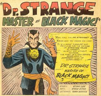 The first appearance of Doctor Strange in Strange Tales #110